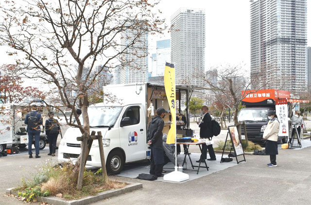 豊洲公園(江東区)に出店した移動型店舗