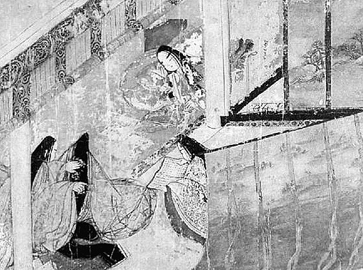 源氏物語絵巻図より。平安時代から「間を取る」発想があった