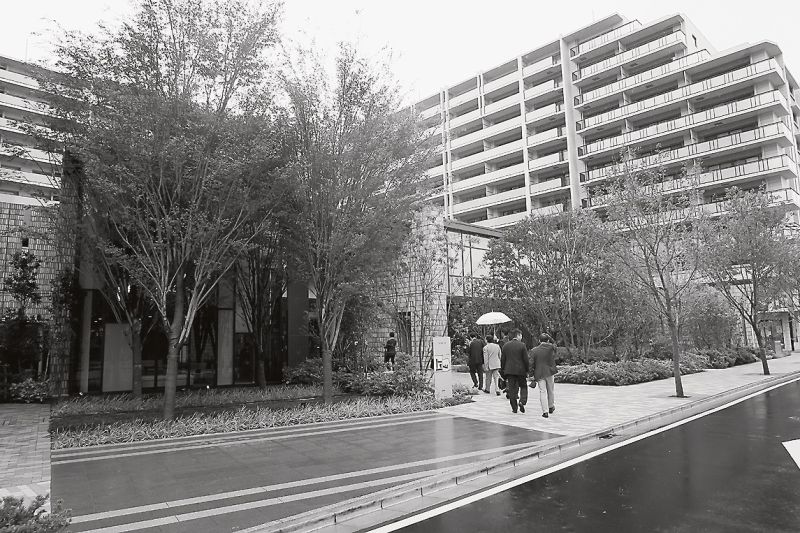 完成したフォレスト街区の住棟