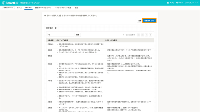 SmartHR 組織改善でAI活用 テスト版提供