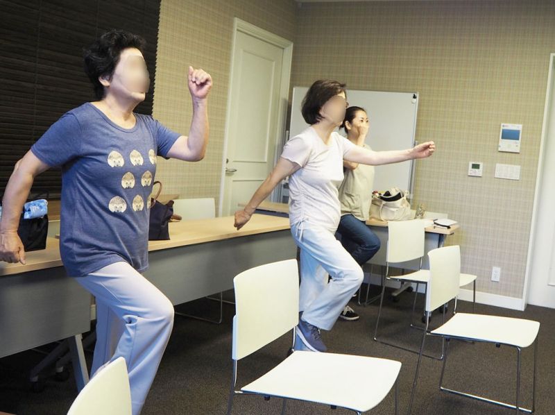 共用施設で運動