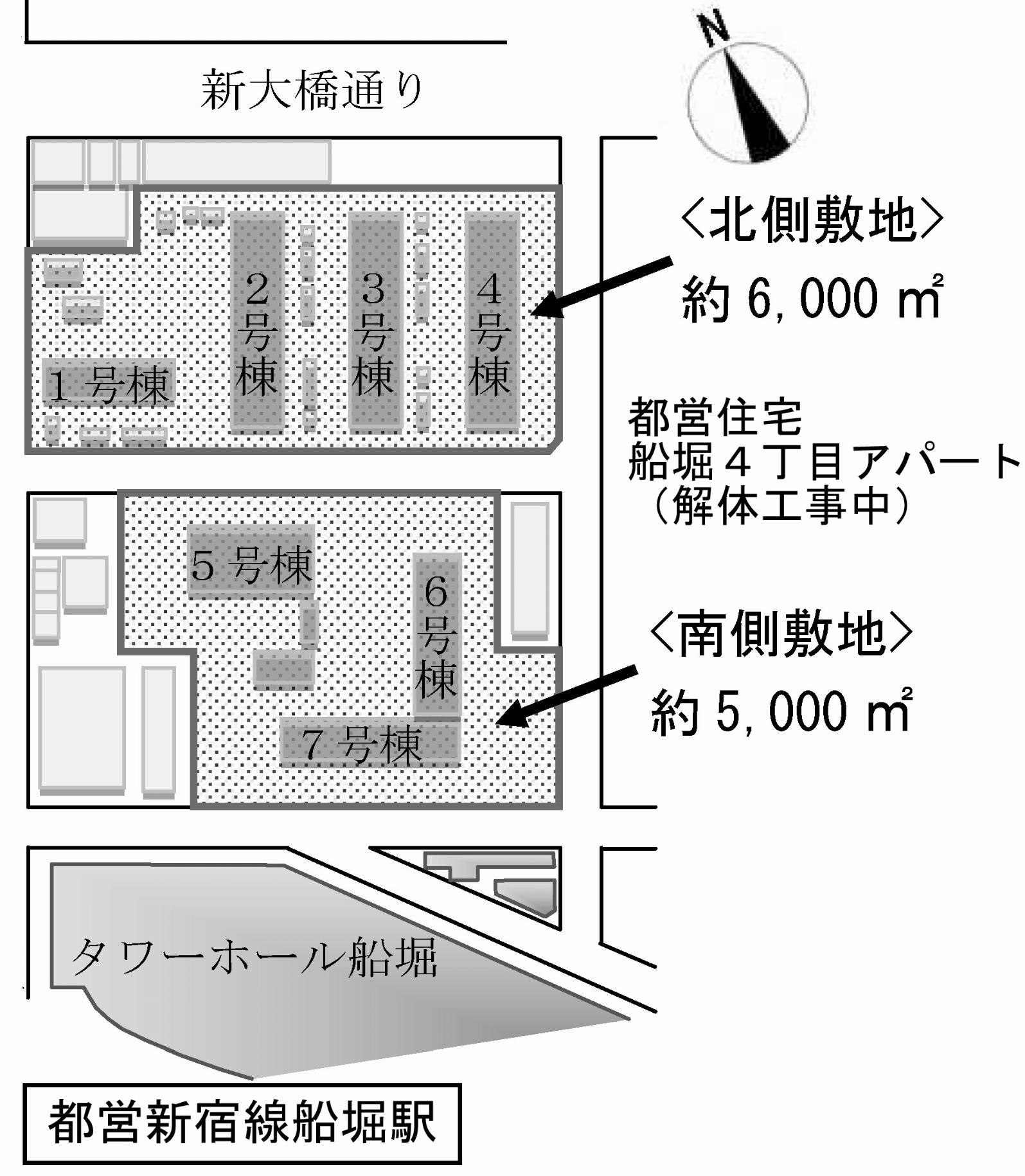 新庁舎建設予定地位置図