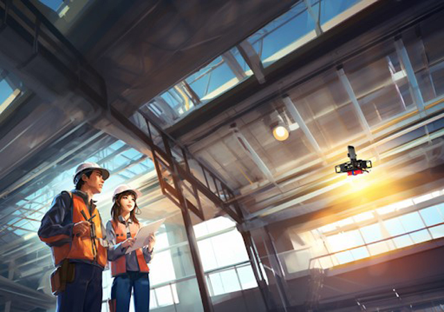 nat、アイ・ロボティクス 3D空間アプリで高所調査を容易に
