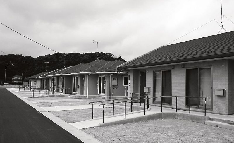8棟が完成したトヨタホームが建設した災害住宅