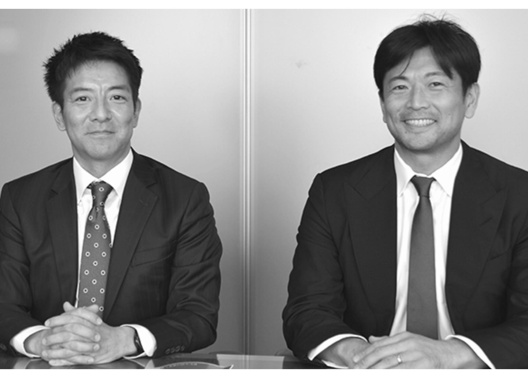 東西をそれぞれ受け持つ工藤氏（右）と岩元氏の両共同代表