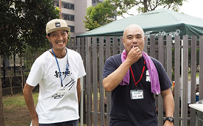 左から理事長の秋元さん、防災委員長の田邊さん