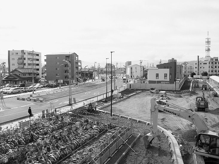 土地区画整理事業が進む長野駅東口地区