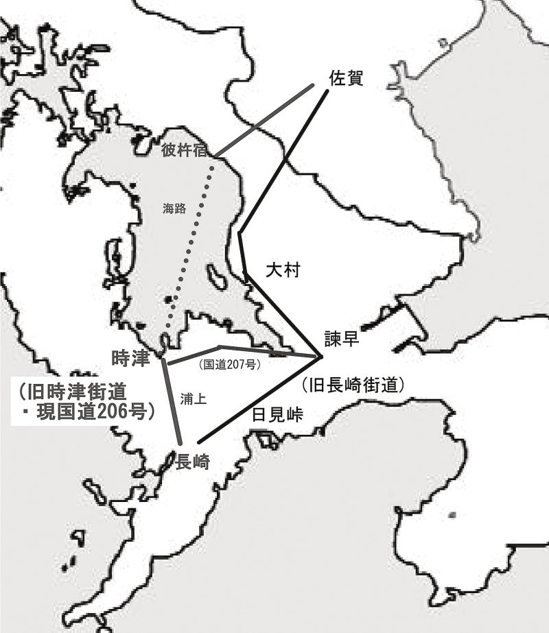 時津町の位置図