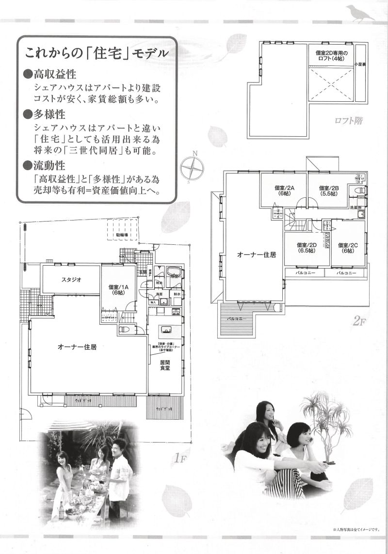 シェアハウス併設住宅例