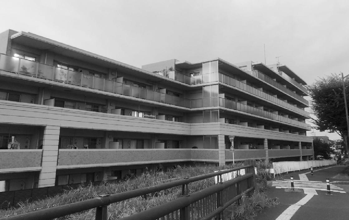 横の連続感が散歩道と一体化