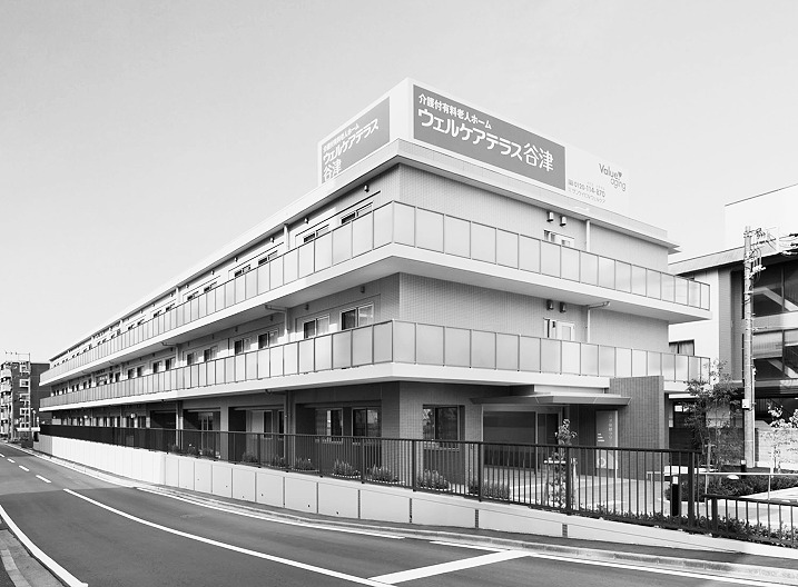 「ウェルケアテラス谷津」。地主が建設した建物を賃借して運営する