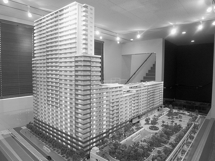 マンションなど街区の模型