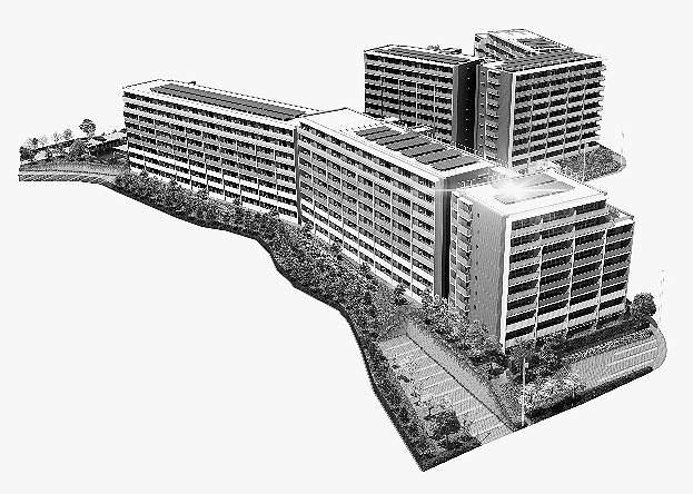 日本最大規模となる戸別太陽光発電マンション「プレミスト南千里津雲台(完成予想パース)」