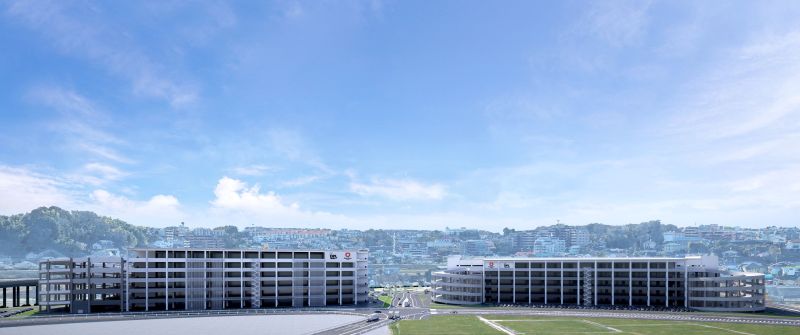 外観パース。「新横浜1」の隣地に開発する「DPL2」(右)