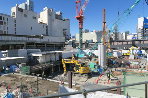 回復基調が強まった１６年地価公示。特に商業エリアがけん引する格好となった（写真は東京・渋谷駅再開発）
