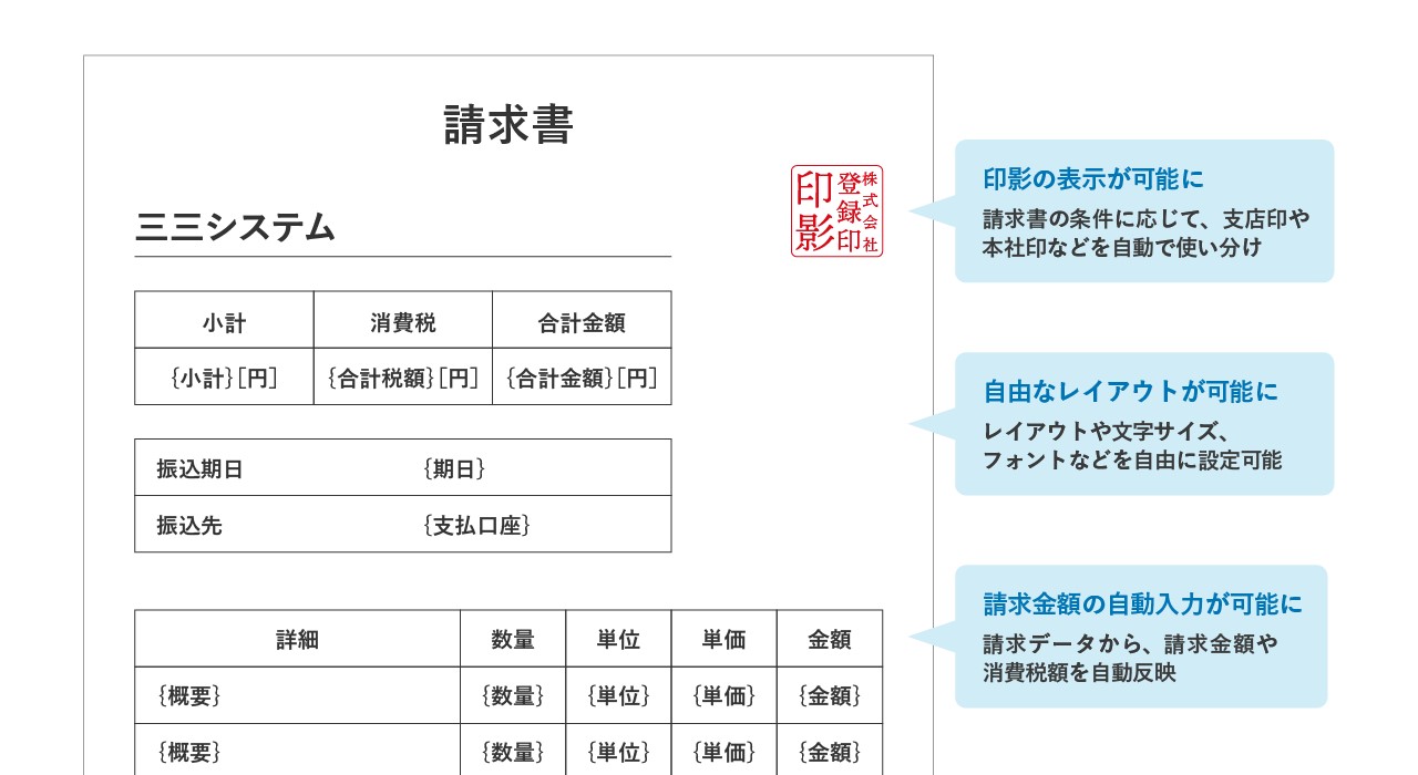 インボイス管理で独自デザインの請求書作成を可能に Sansan