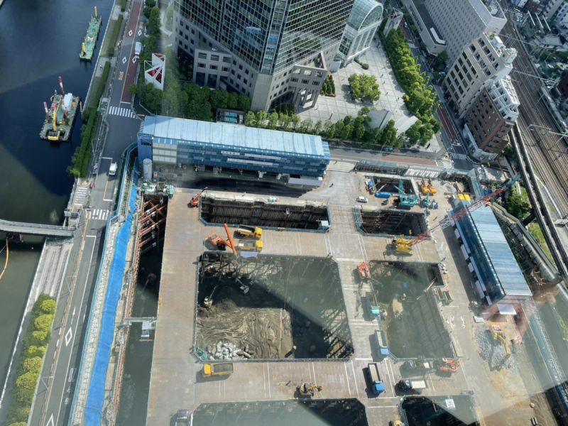 25年に竣工する予定のS棟の工事風景