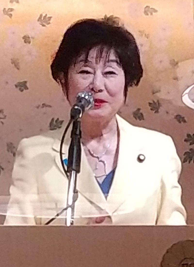 貧困国への支援のあり方などを語る山東参議院議長