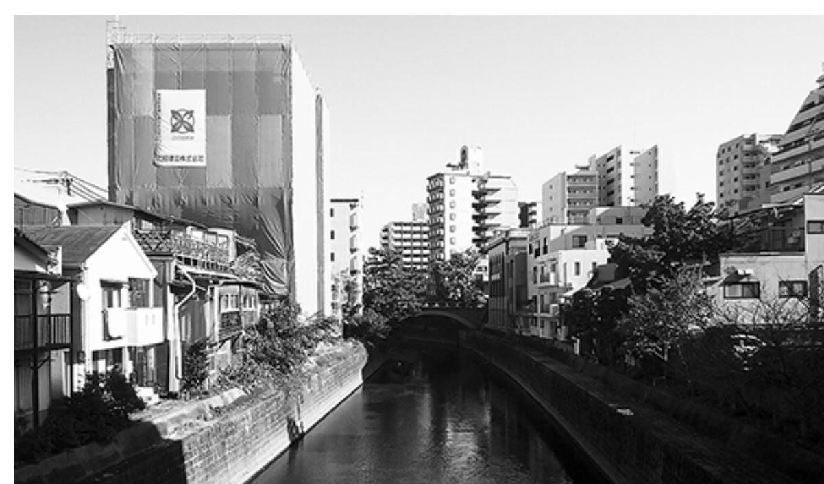 新呉服橋から眺めた坪井川