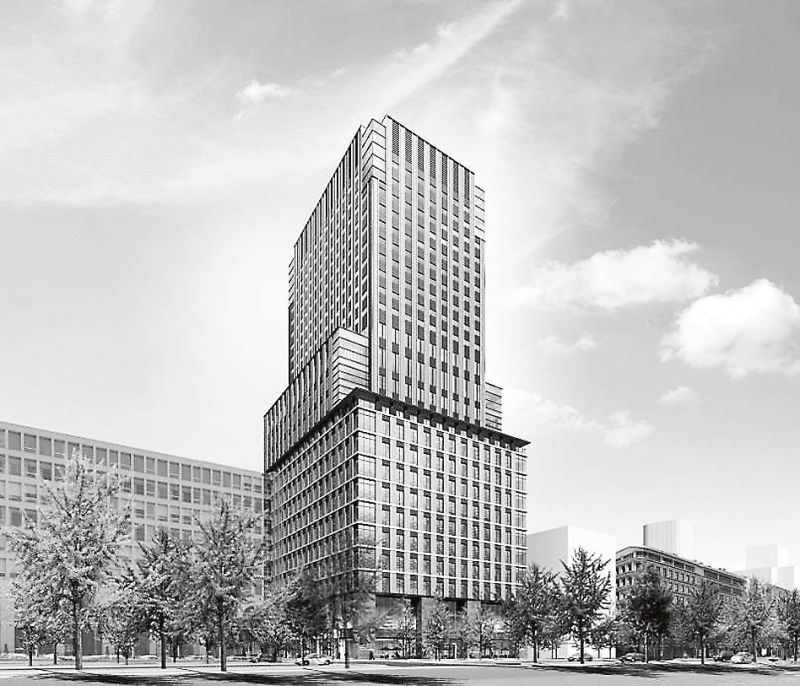 ロイヤルパークホテルズ大阪の完成予想図