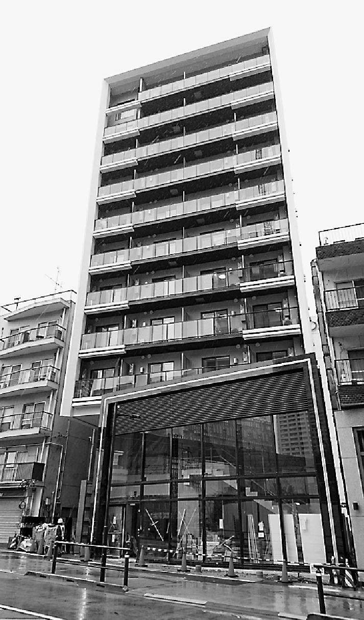JR田町駅から徒歩5分。各戸に防音室を設けた