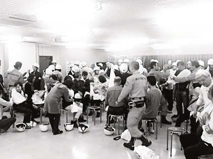 応急措置訓練の様子