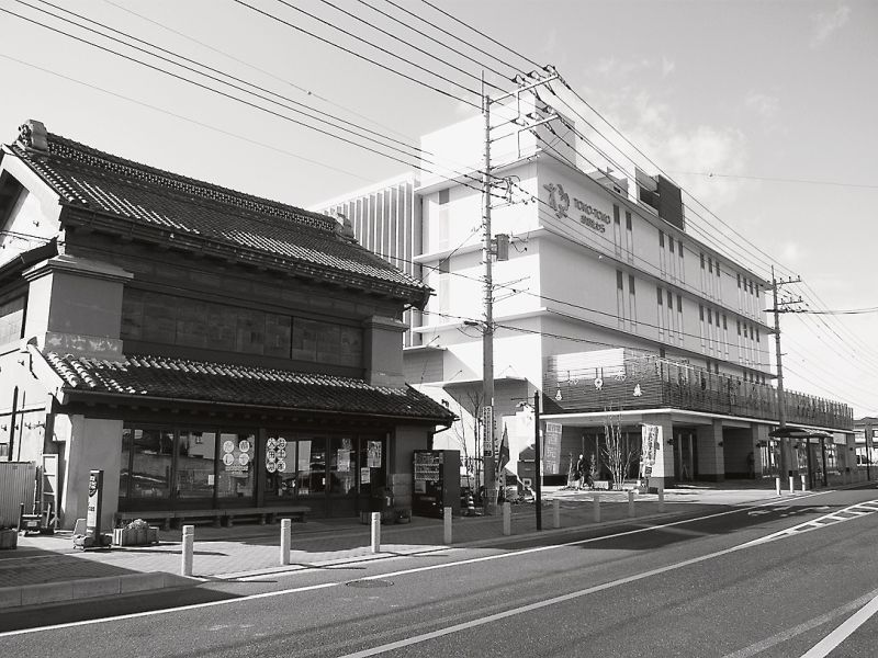 08年の活性化基本計画で整備された再開発ビル「トコトコ大田原」(右手)。左はあらまち蔵屋敷