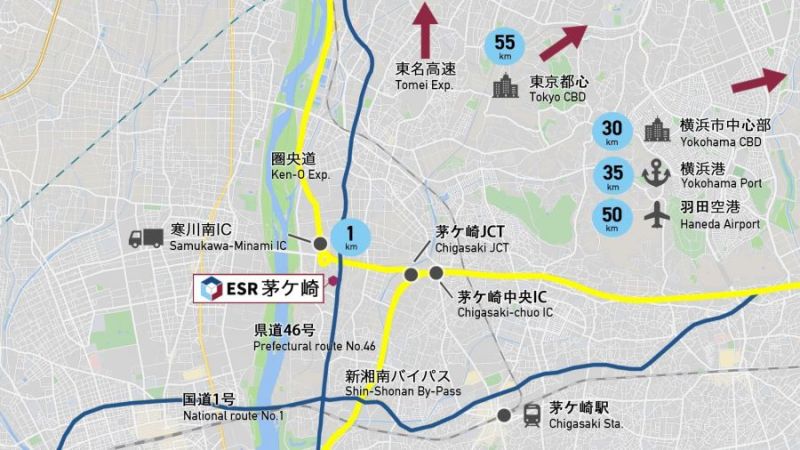 交通アクセスがよく、良好な物流立地