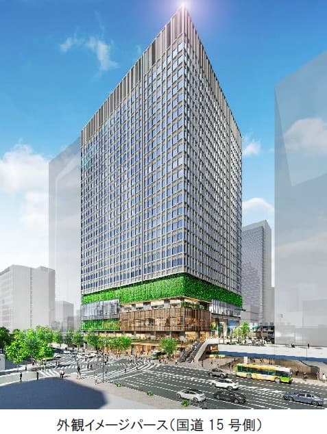 三井不動産、森永乳業、JR東など、田町駅前に24階建て複合施設