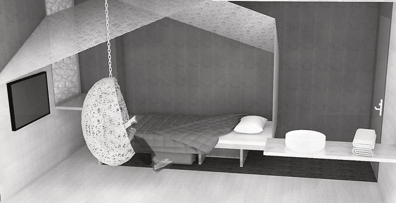 学生アイデアを採用した部屋。名称は「AMI・編」