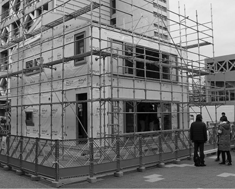 施工された木造パネル住宅