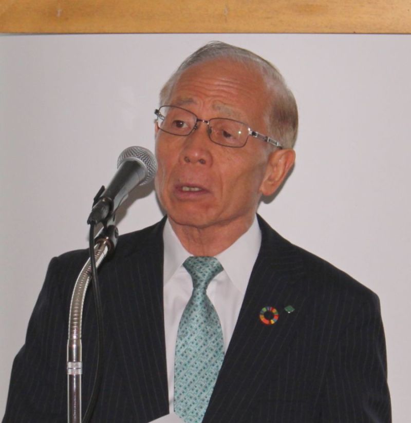 発表する笹部副社長
