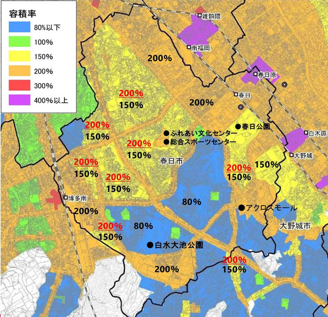 既存不適格の解消へ中高層住宅地の容積率緩和 福岡県春日市