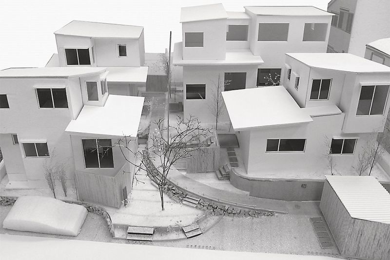 段差のある戸建て賃貸住宅(完成模型)