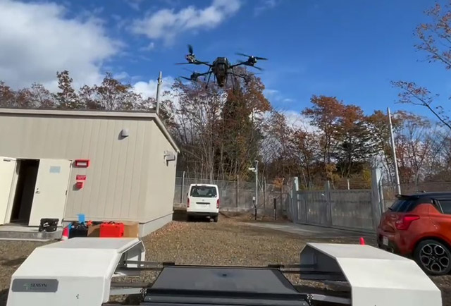 センシンロボティクス ドローンで遠隔巡視 自動離着陸でデータ取得