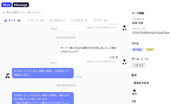 Mico 複数の接点をつくる 住宅・不動産会社の訴求支援